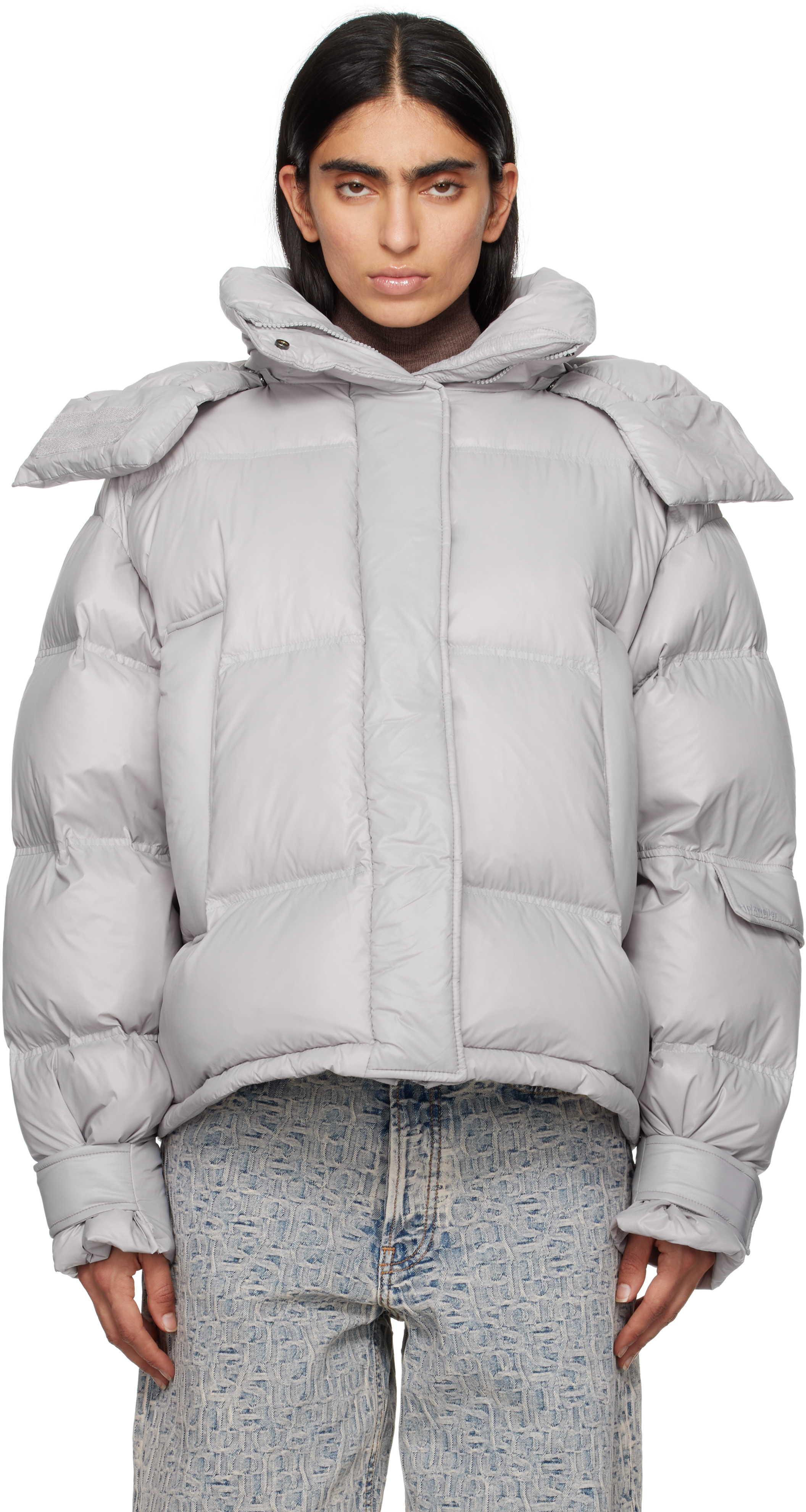 Gray Steilia Short Down Jacket