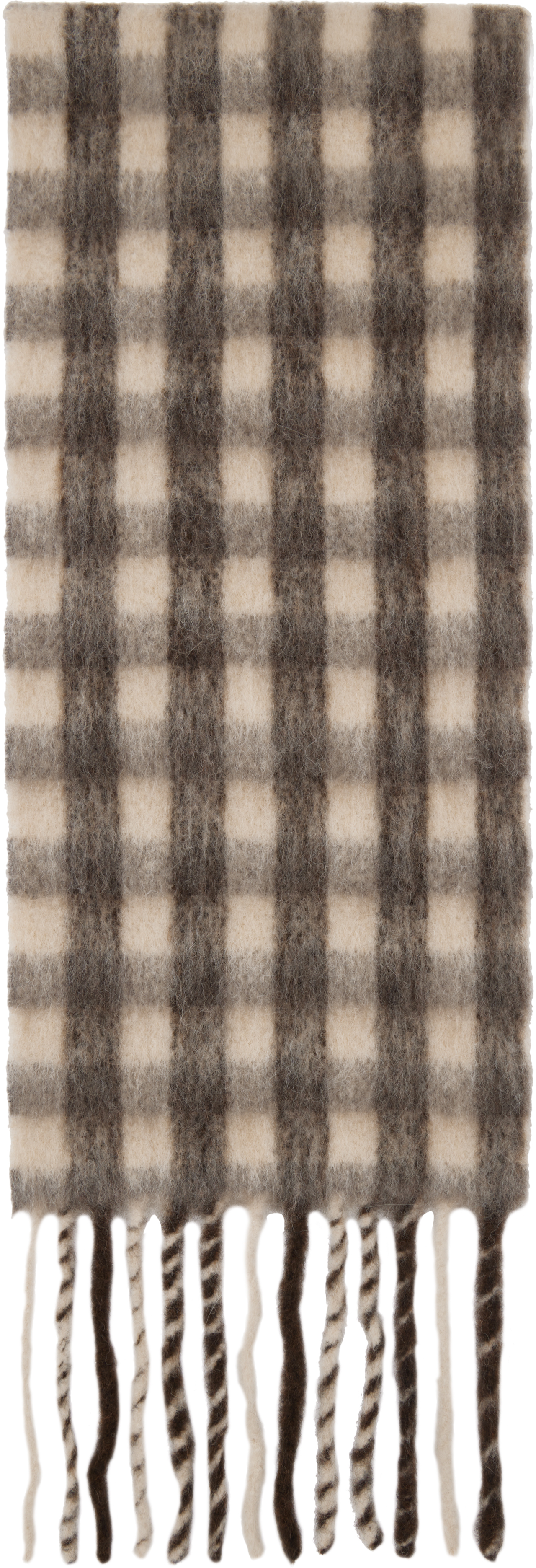 Brown & Beige Aster Check Scarf