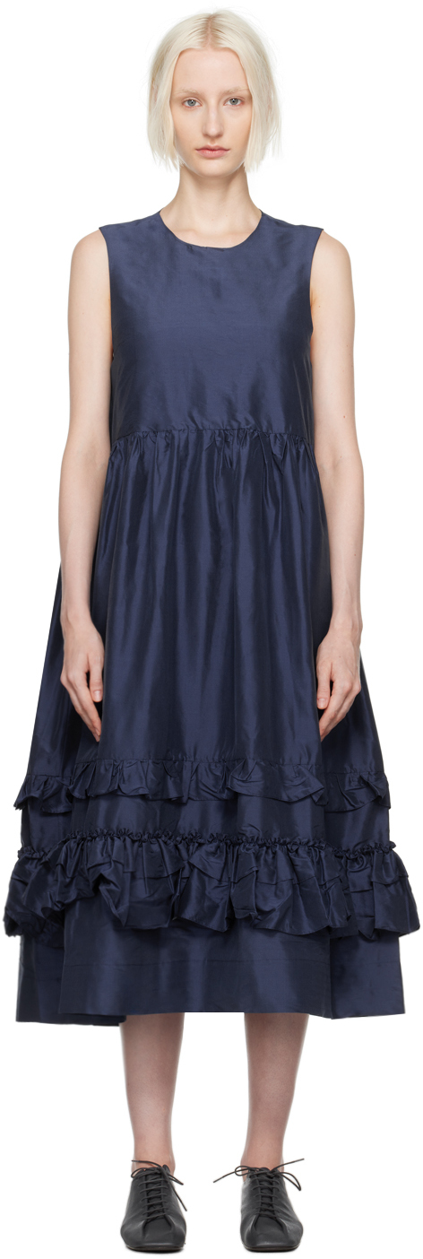 Navy Genevieve Midi Dress