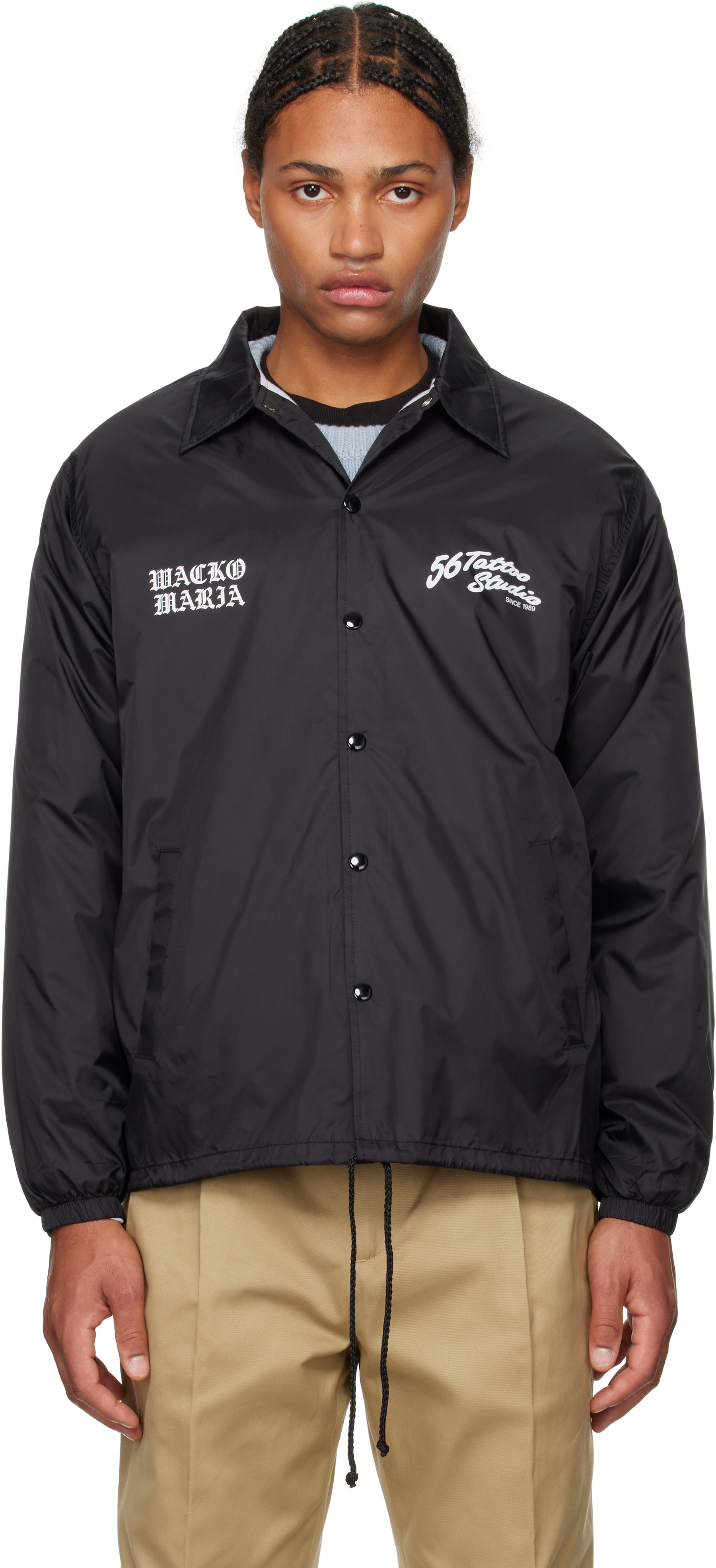 Black 56 Tattoo Studio Edition Coach Jacket