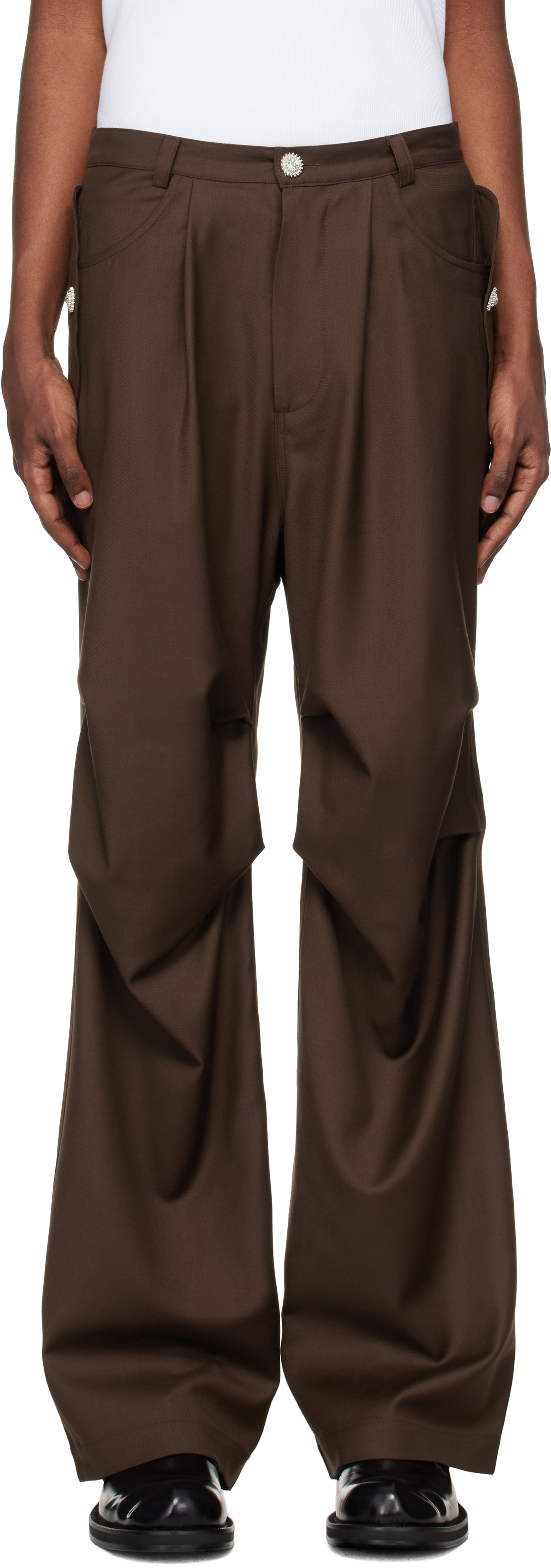 Brown Parachute Trousers