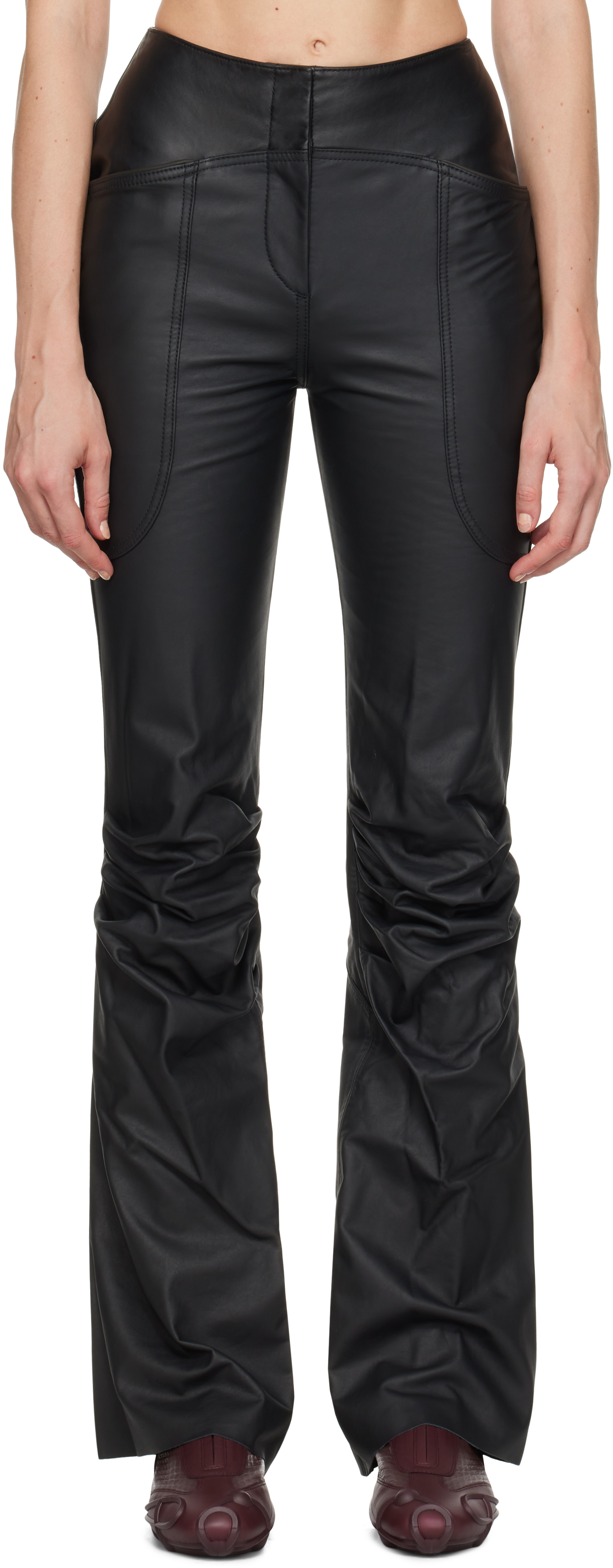 ECCO. kollektive Black Kiko Kostadinov Edition Eero Leather Trousers