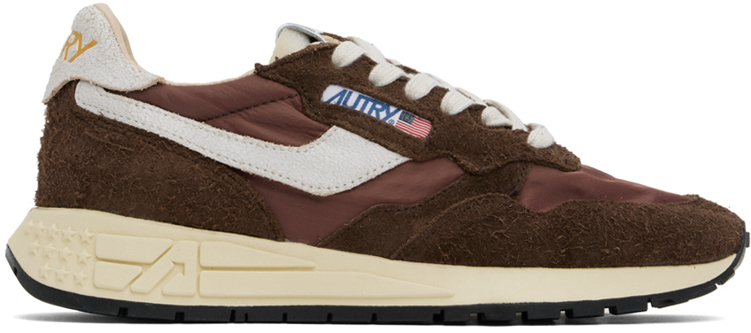 Burgundy & Brown Reelwind Low Sneakers