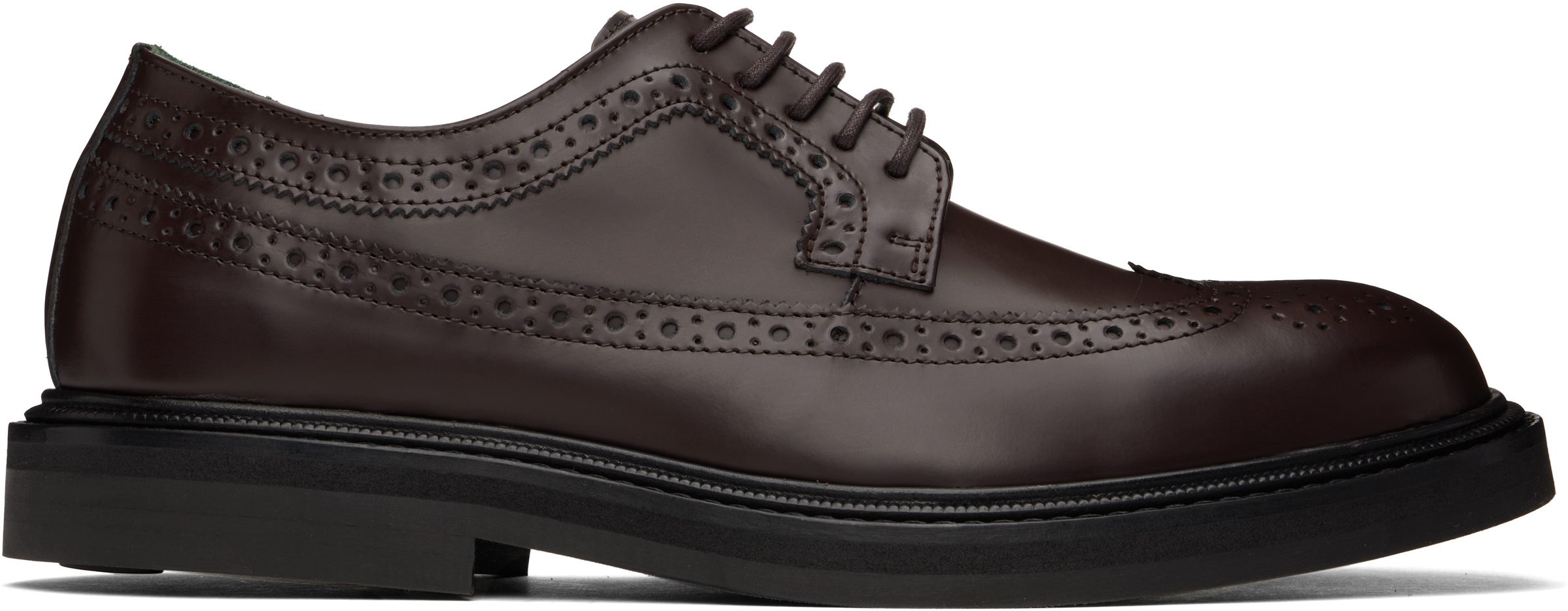 Vinny's Burgundy Vinnee Brogue Derbys In Burgundy Polido