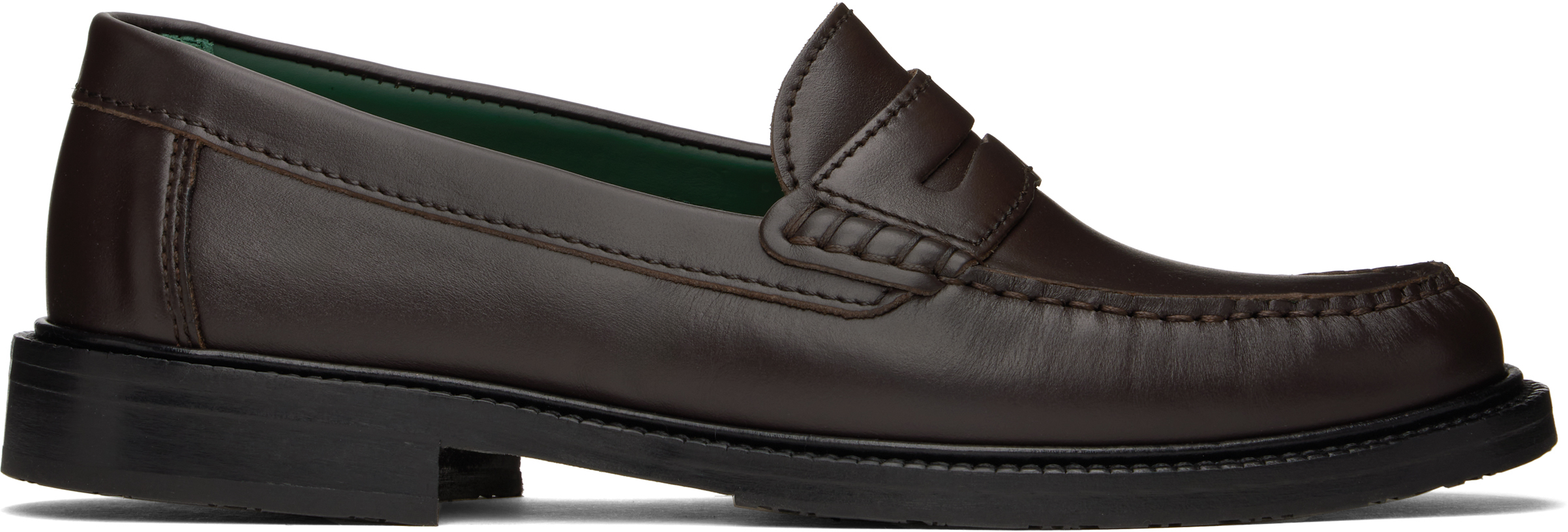 Vinny's Brown Yardee Loafers In Brown Polido