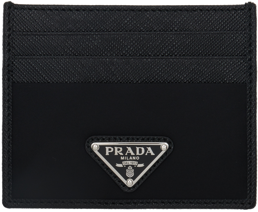 Prada Black Re Nylon Card Holder SSENSE Canada