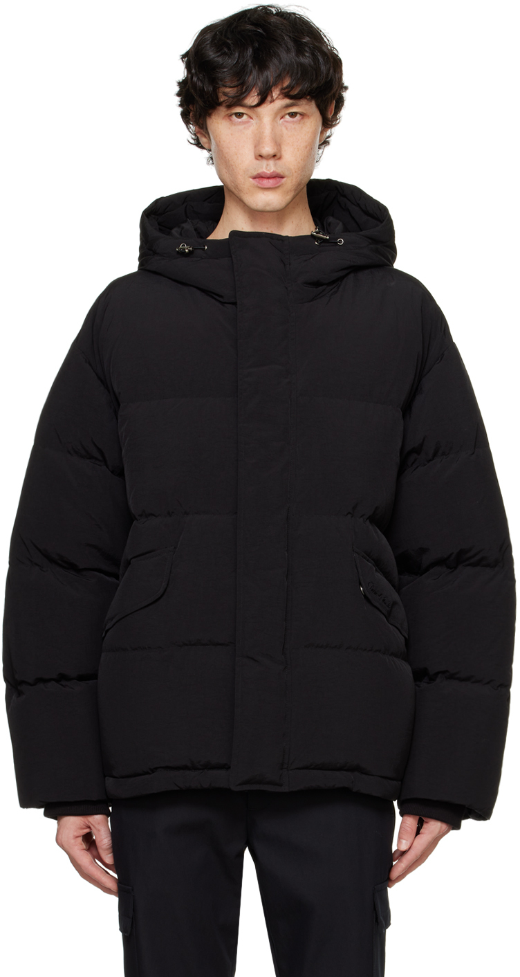 Black Hooded Volume Down Jacket