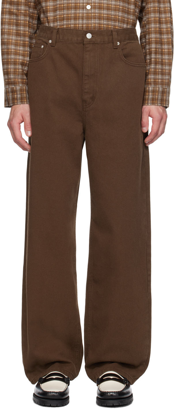 Dunst: Brown Low-Rise Baggy Jeans | SSENSE