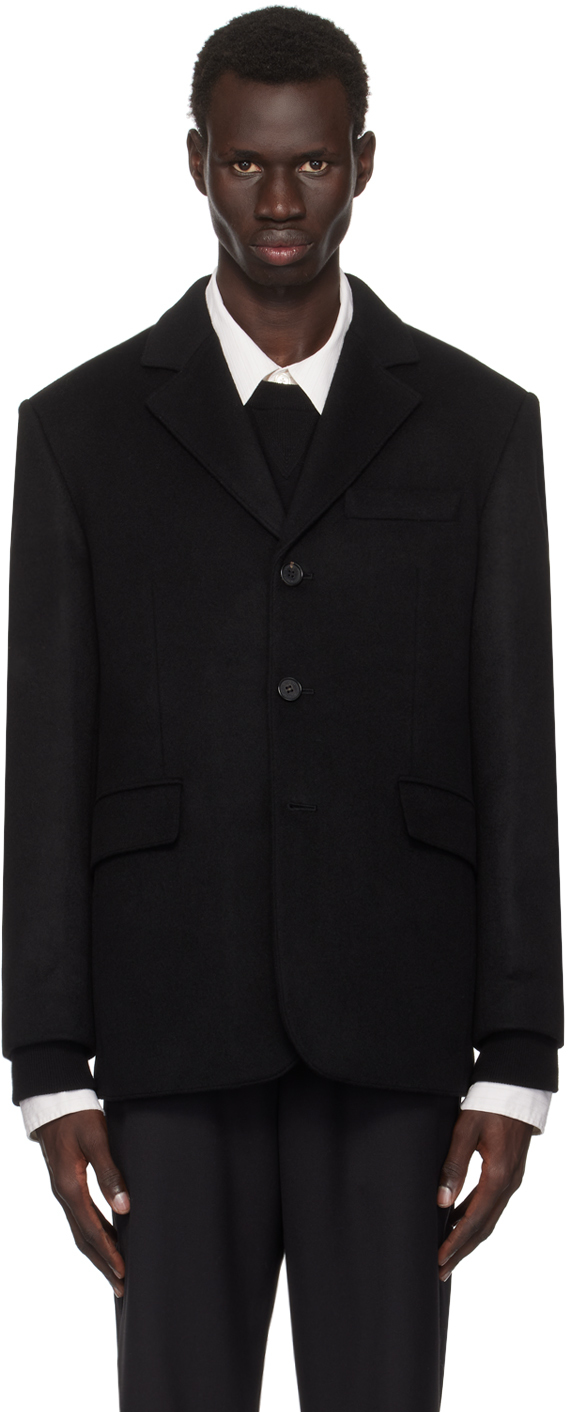 Shop Dunst Black Unisex Classic 3 Button Cashmere Blazer