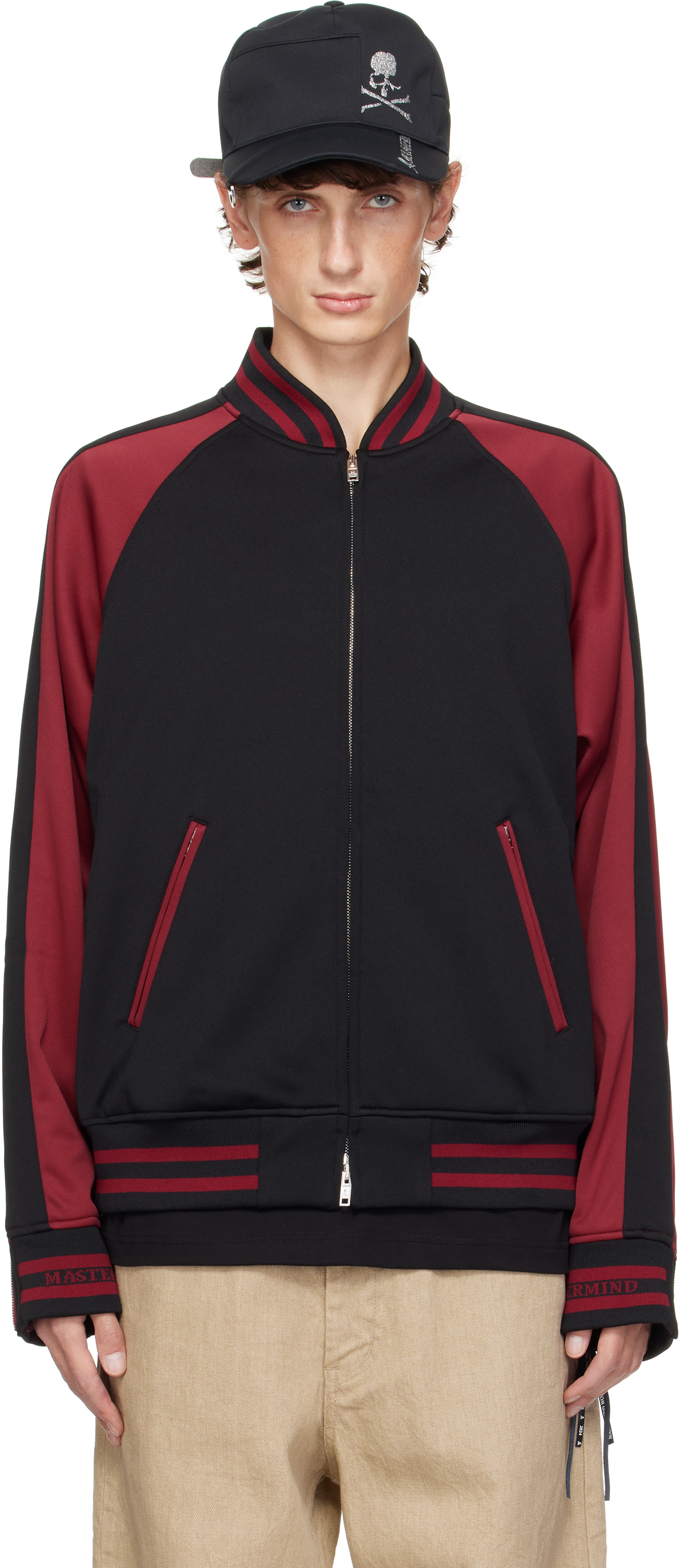 Black & Burgundy Souvenir Track Jacket