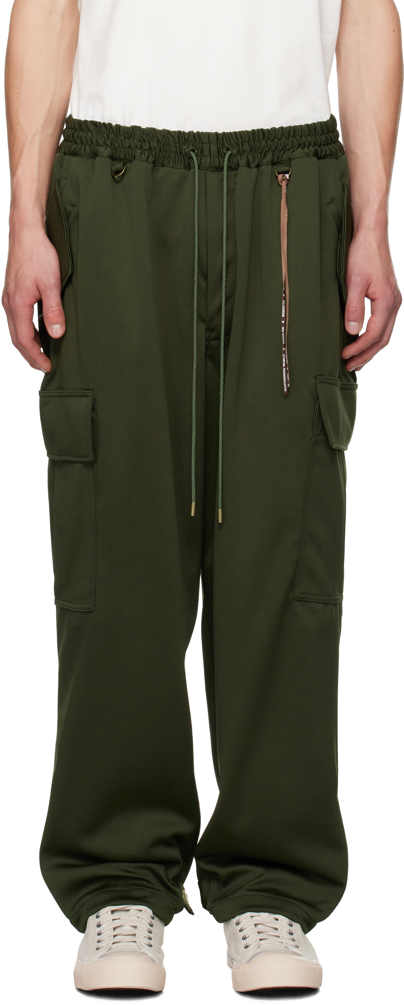 Black Wide Fit Jersey Cargo Pants