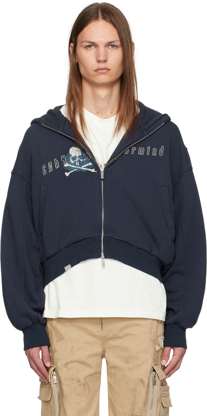 Shop Mastermind Japan Navy C2h4® Edition Profile Hoodie In Mist Navy