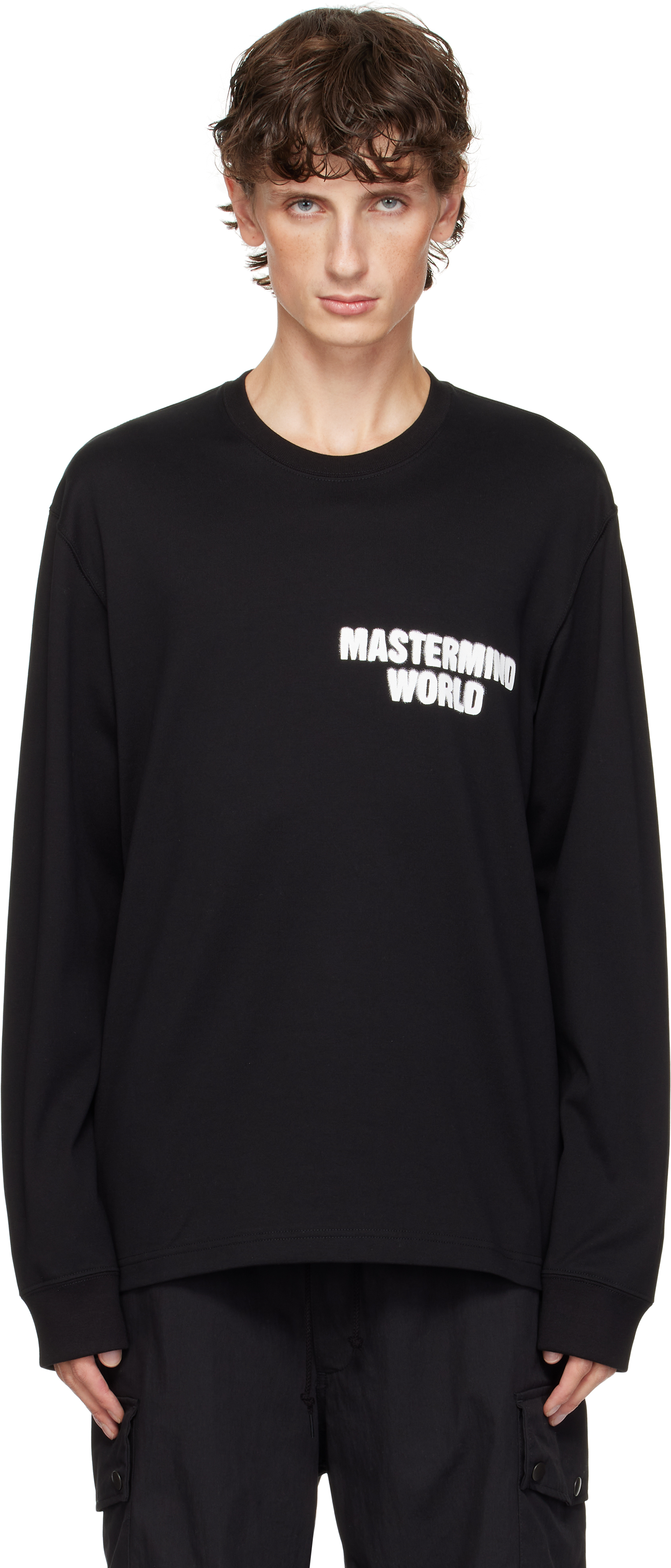 Black Spray Paint Long Sleeve T-shirt