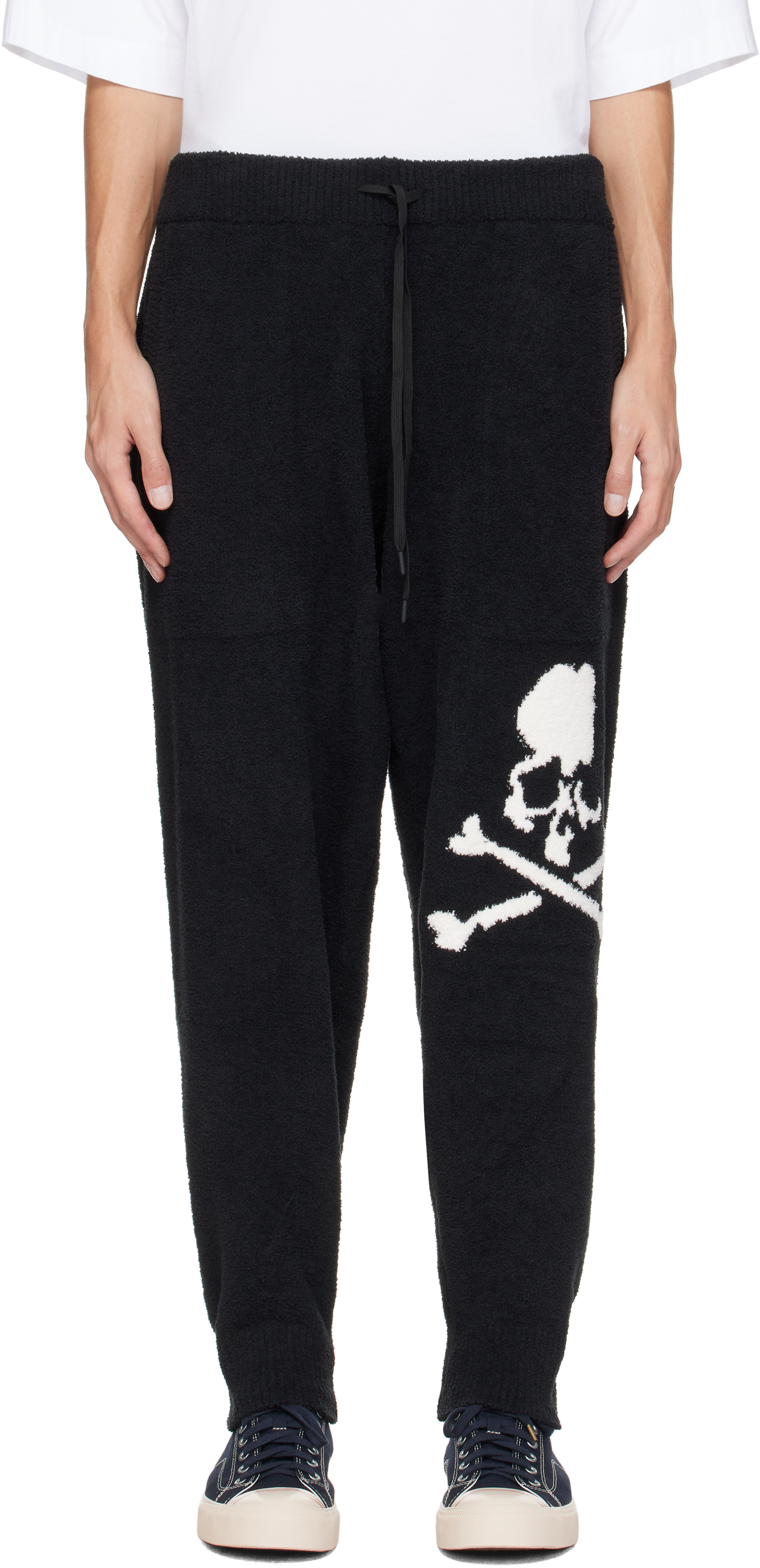 MASTERMIND JAPAN BLACK LONG LOUNGE PANTS 