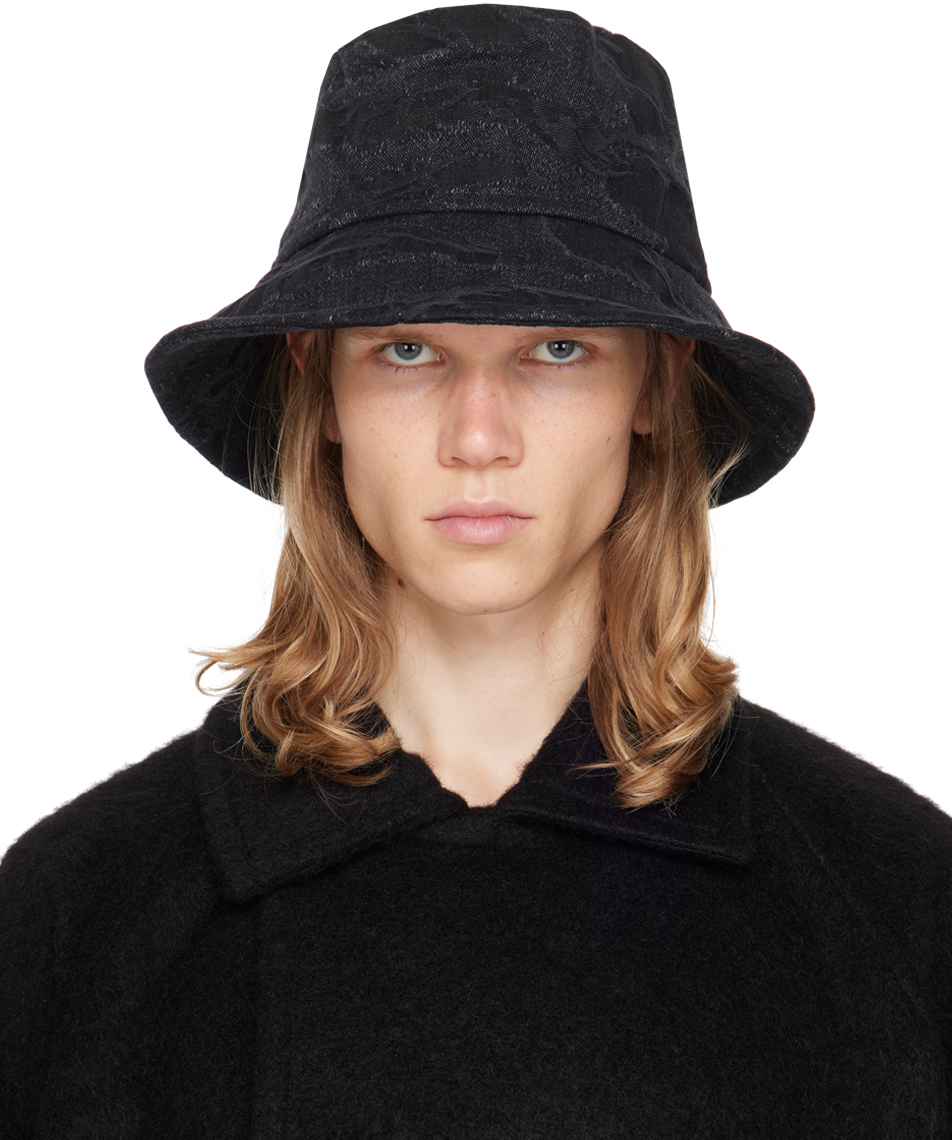 Shop Jan-jan Van Essche Black #9 Bucket Hat