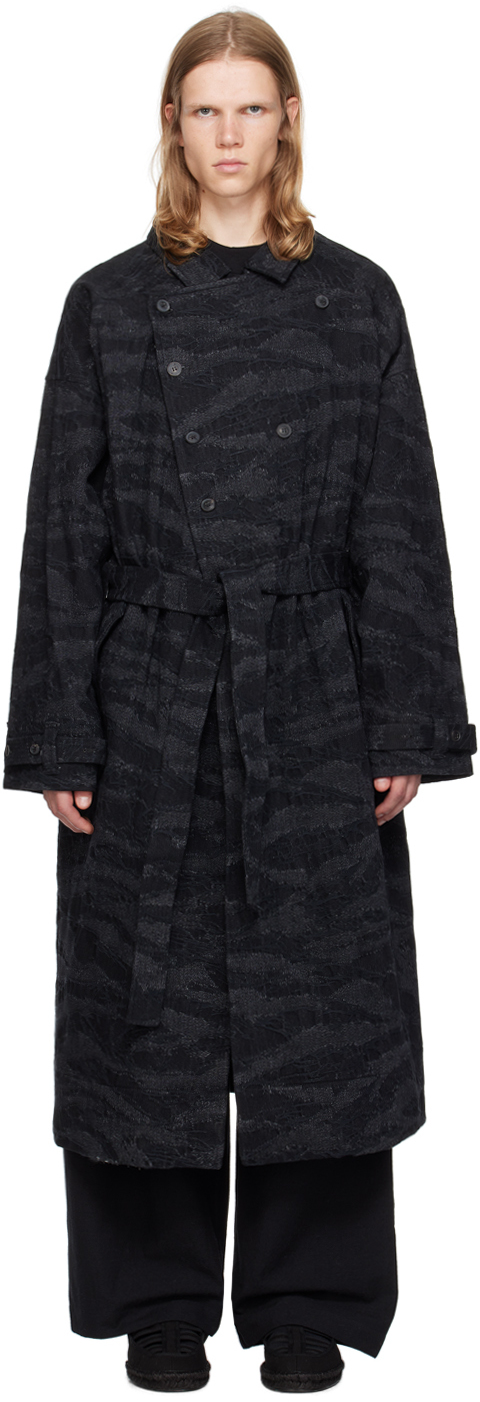 Shop Jan-jan Van Essche Black #31 Denim Coat