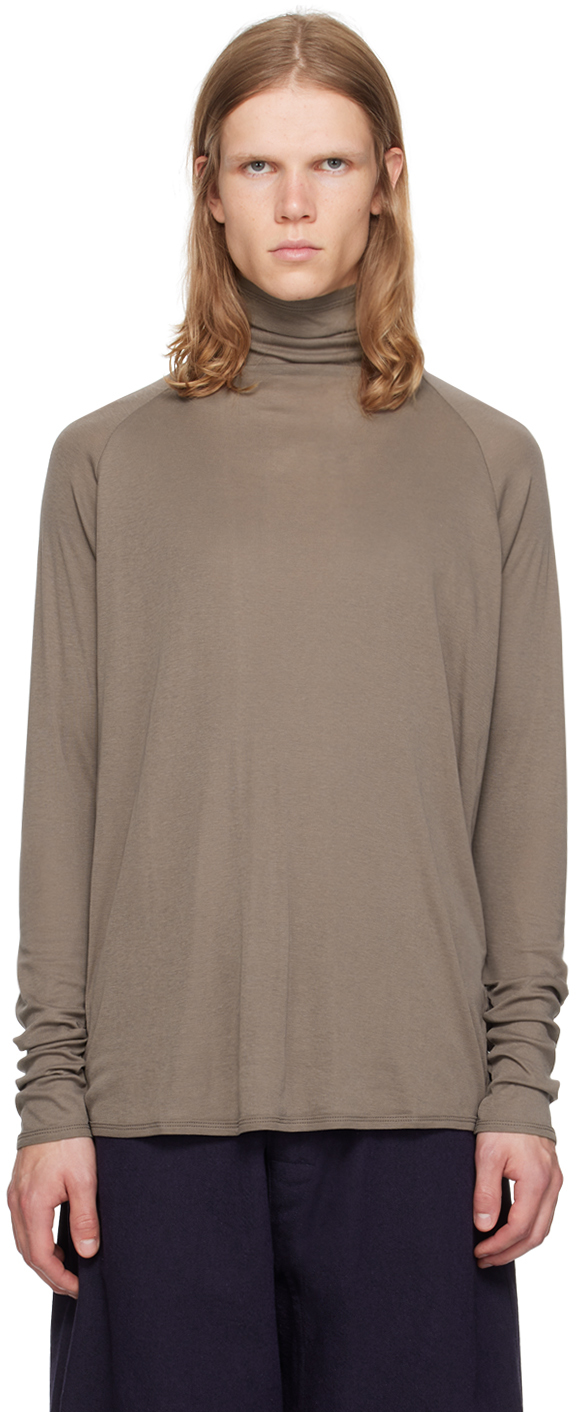 Shop Jan-jan Van Essche Taupe #83 Turtleneck In Dove