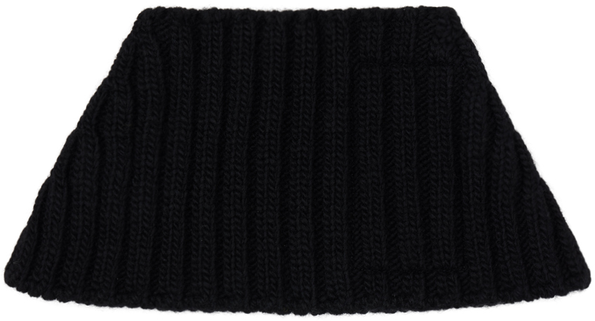 Black Mock Neck Scarf