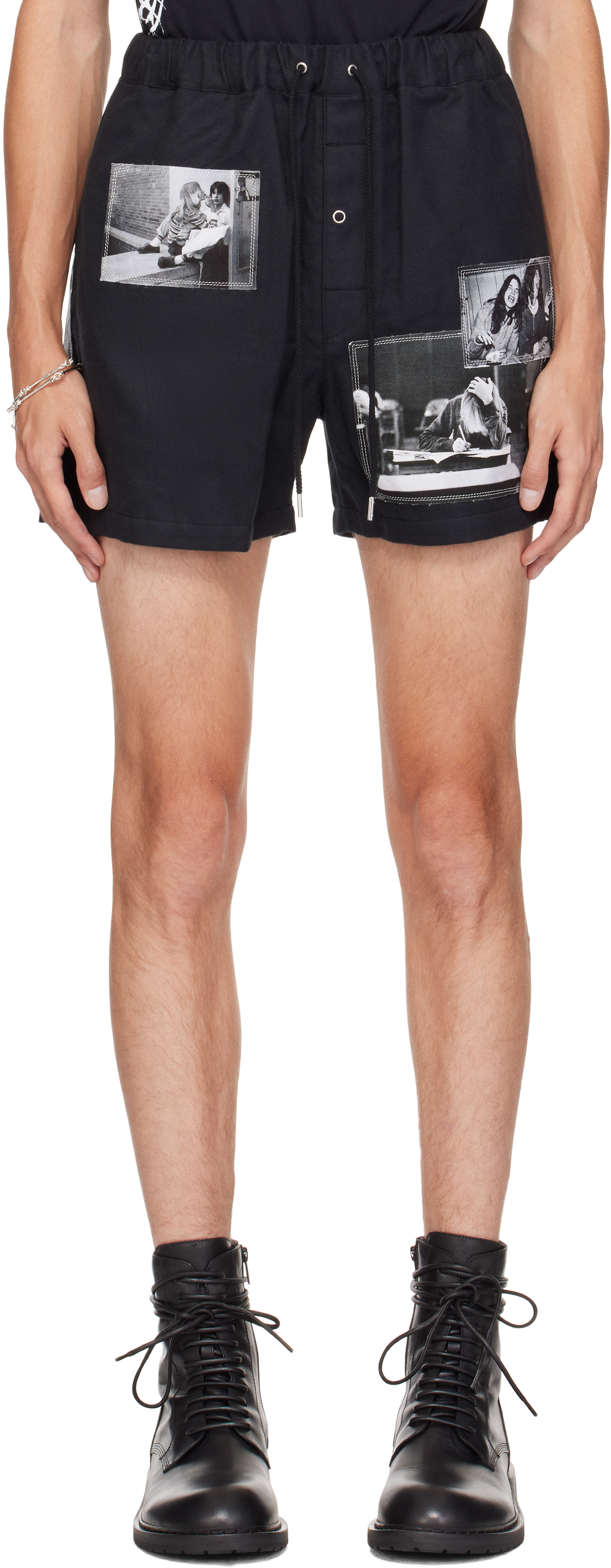 Shop Takahiromiyashita The Soloist Black Trunks Shorts