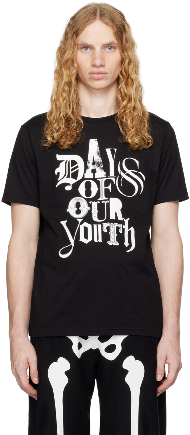 Shop Takahiromiyashita The Soloist Black 'days Of Our Youth' T-shirt