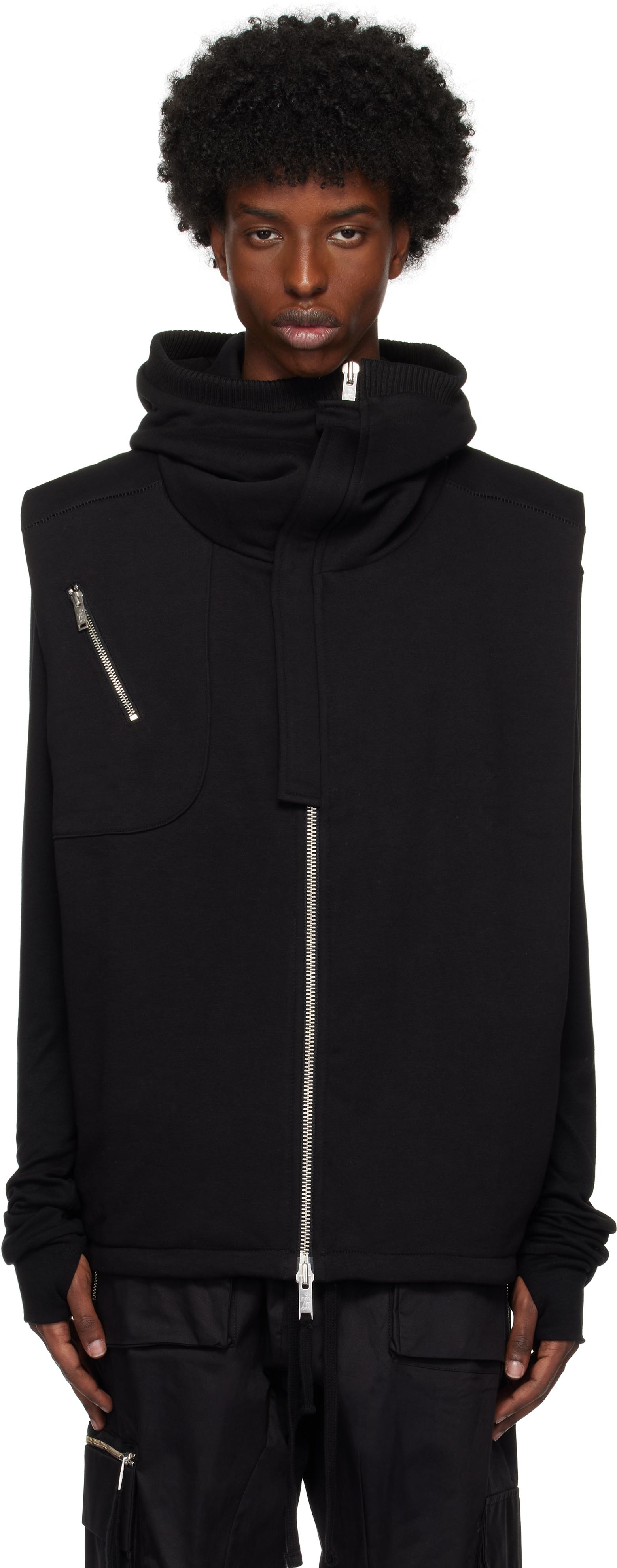 Shop Thom Krom Black M Sj 646 Hoodie