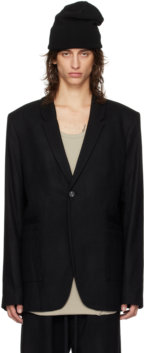 Shop Thom Krom Black Wool Blazer