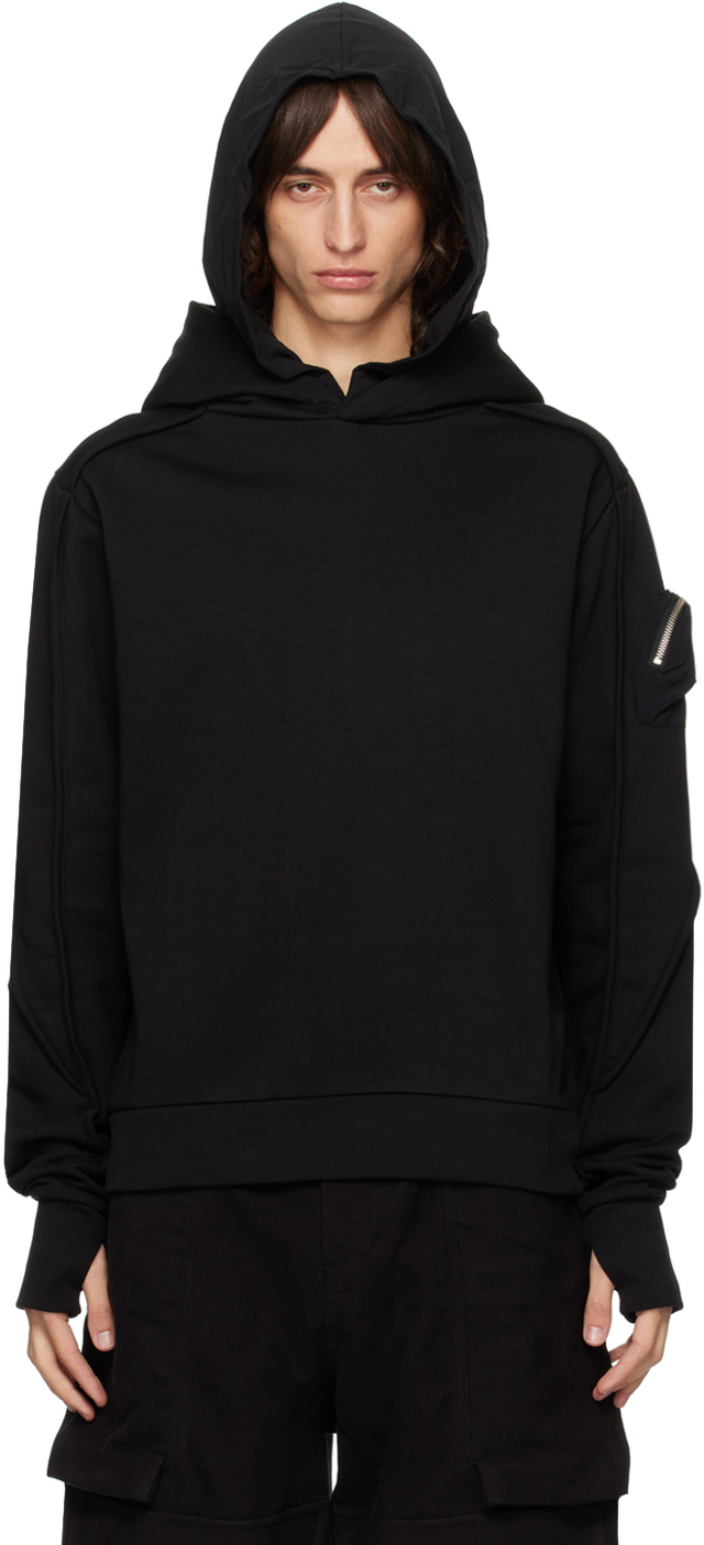 thom/krom Black Piping Hoodie