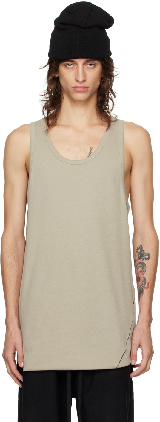 Shop Thom Krom Green M Ts 793 Tank Top In Moonbeam