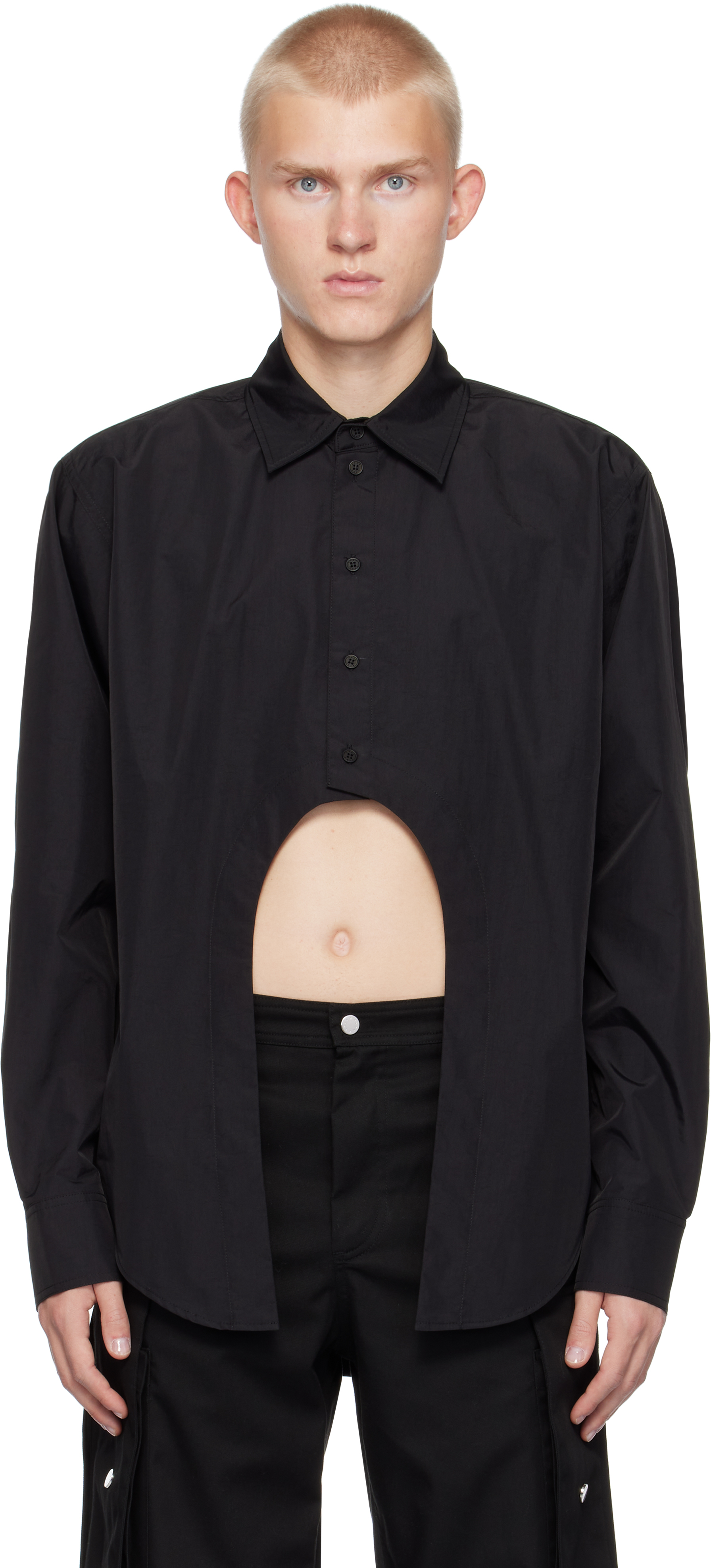 Shop Gmbh Black Geir Cut Out Shirt