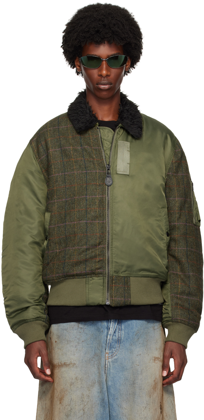 MAHARISHI GREEN B15 WOOL FLIGHT JACKET 