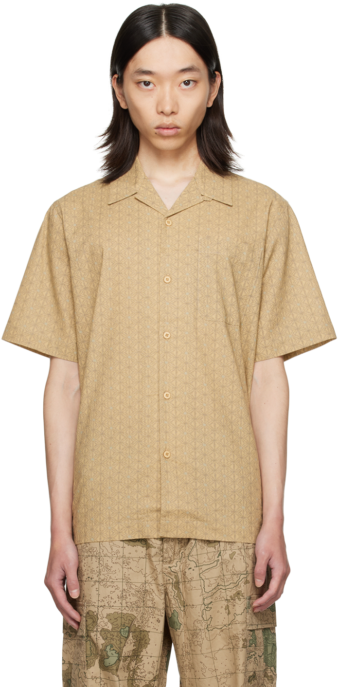 Maharishi: Beige Camp Collar Shirt | SSENSE