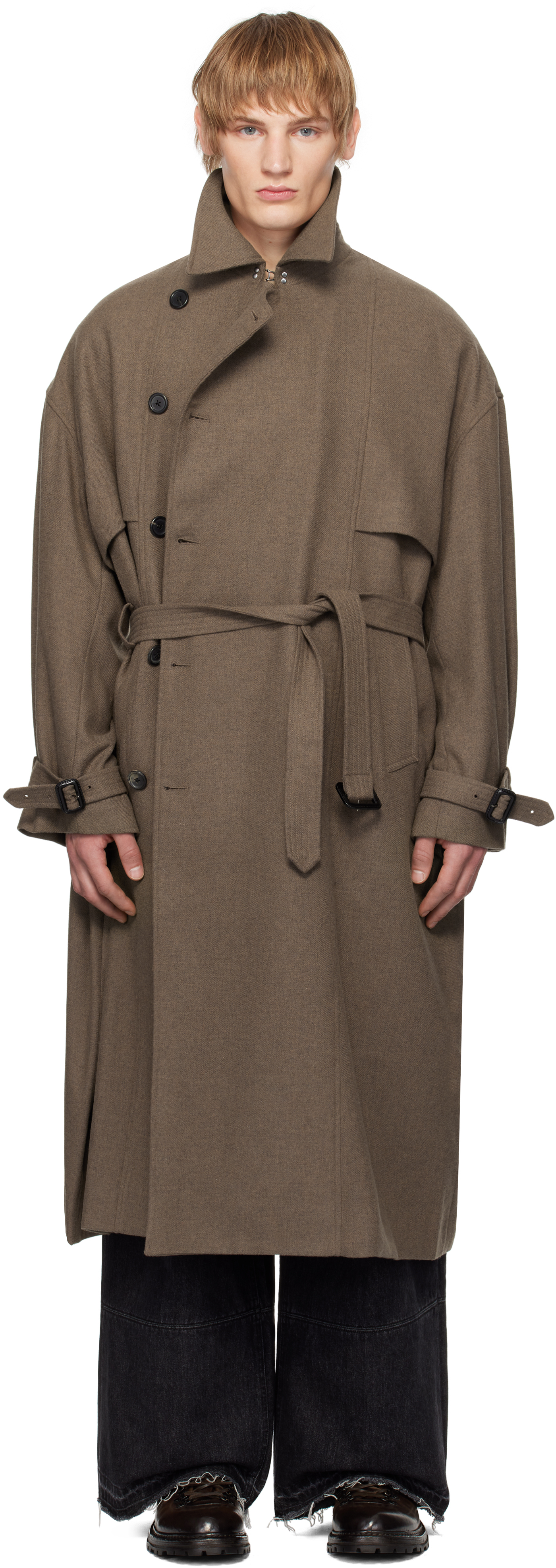 Brown Oversized Trench Coat