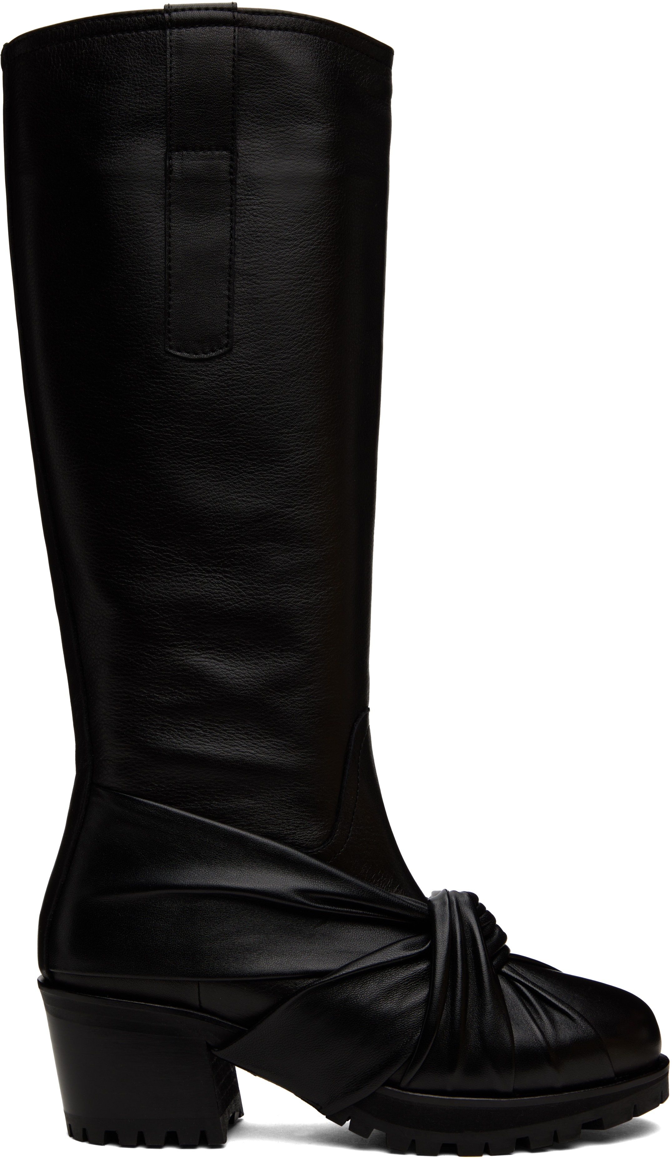 Black Knotted Riding Boots