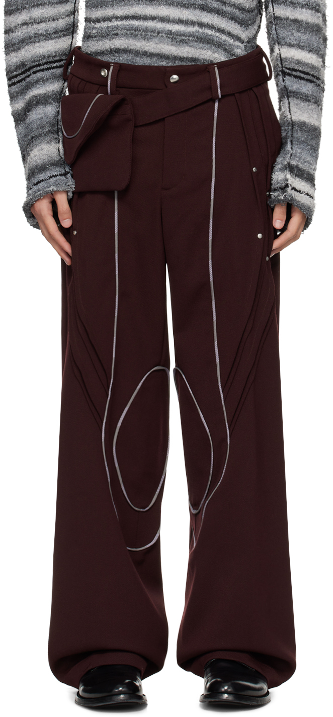 Burgundy Chalice Trousers