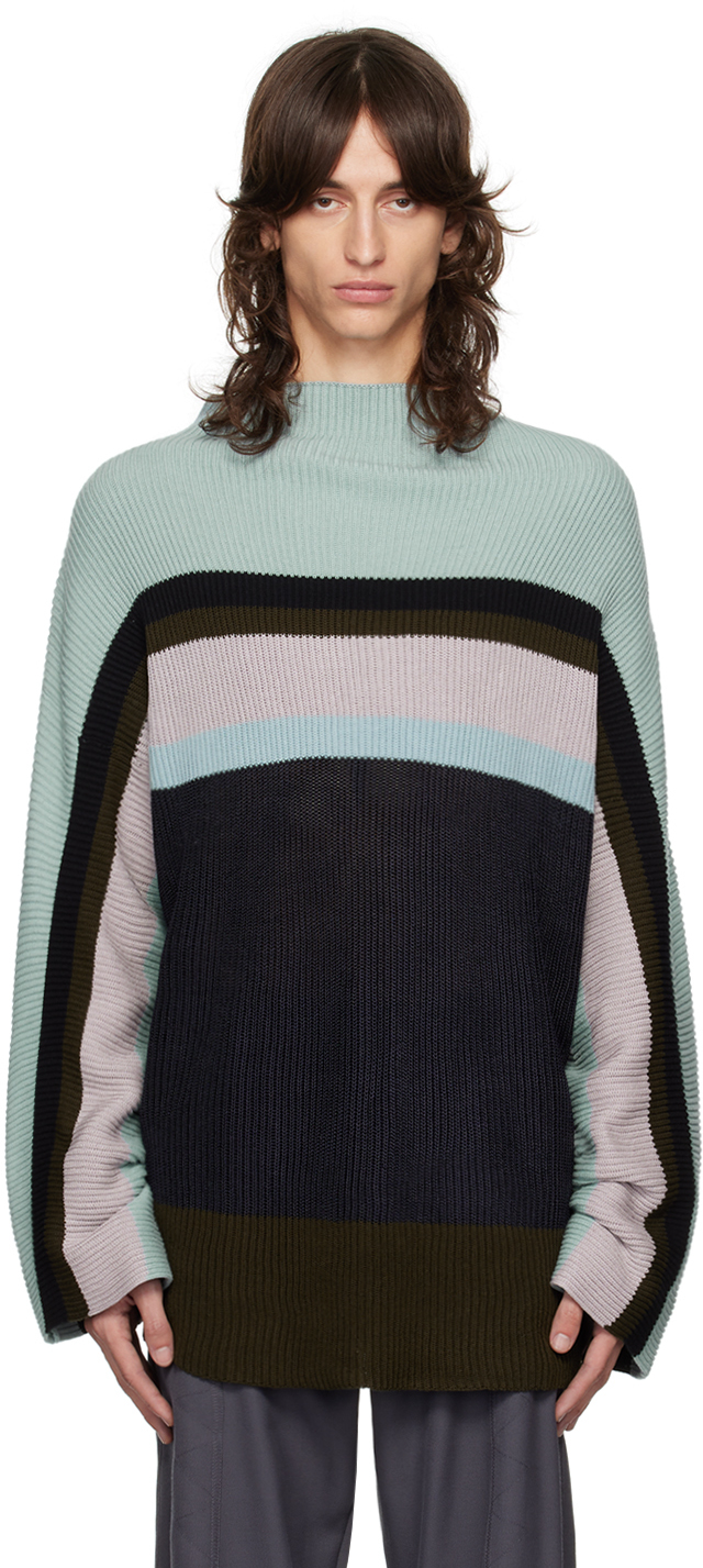 Blue & Gray Essick Stripe Sweater