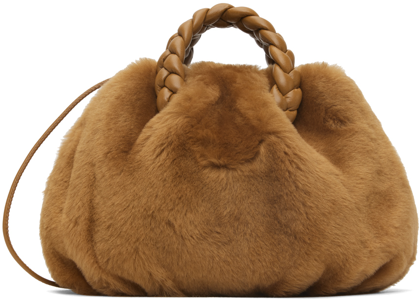 SSENSE 대한민국 Exclusive Tan Small Bombon Shearling Bag by HEREU
