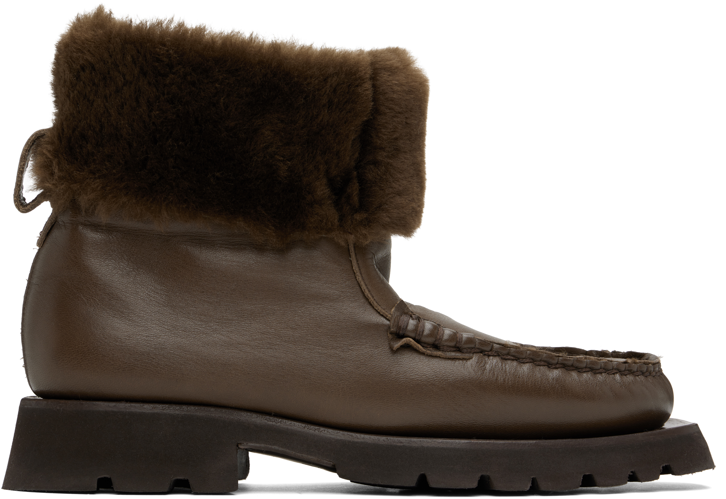 【関税込み】HEREU ブラウン Armenta Low Zipped ブーツ Brown Armenta Low Zipped Boots by HEREU on Sale
