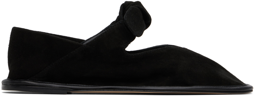 Shop Hereu Black Llasada Ballerina Flats