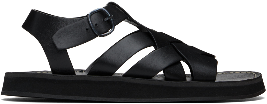 SSENSE Exclusive Black Beltra Fisherman Sandals