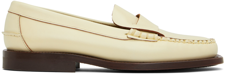 Shop Hereu Off-white Sineu Loafers In Custard