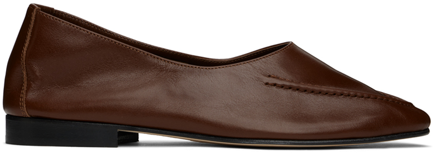 Shop Hereu Tan Juliol Loafers In Chestnut