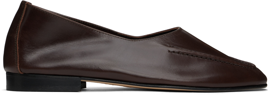 Shop Hereu Brown Juliol Loafers In Dark Brown