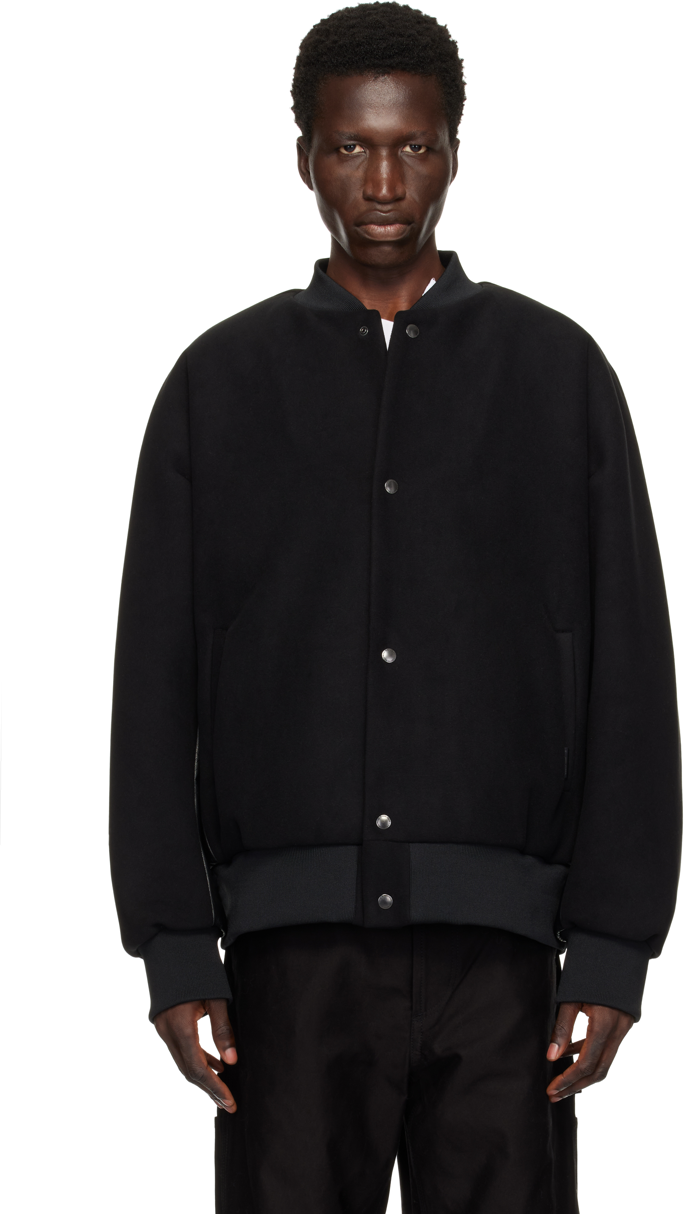 N. Hoolywood Black Stadium Bomber Jacket