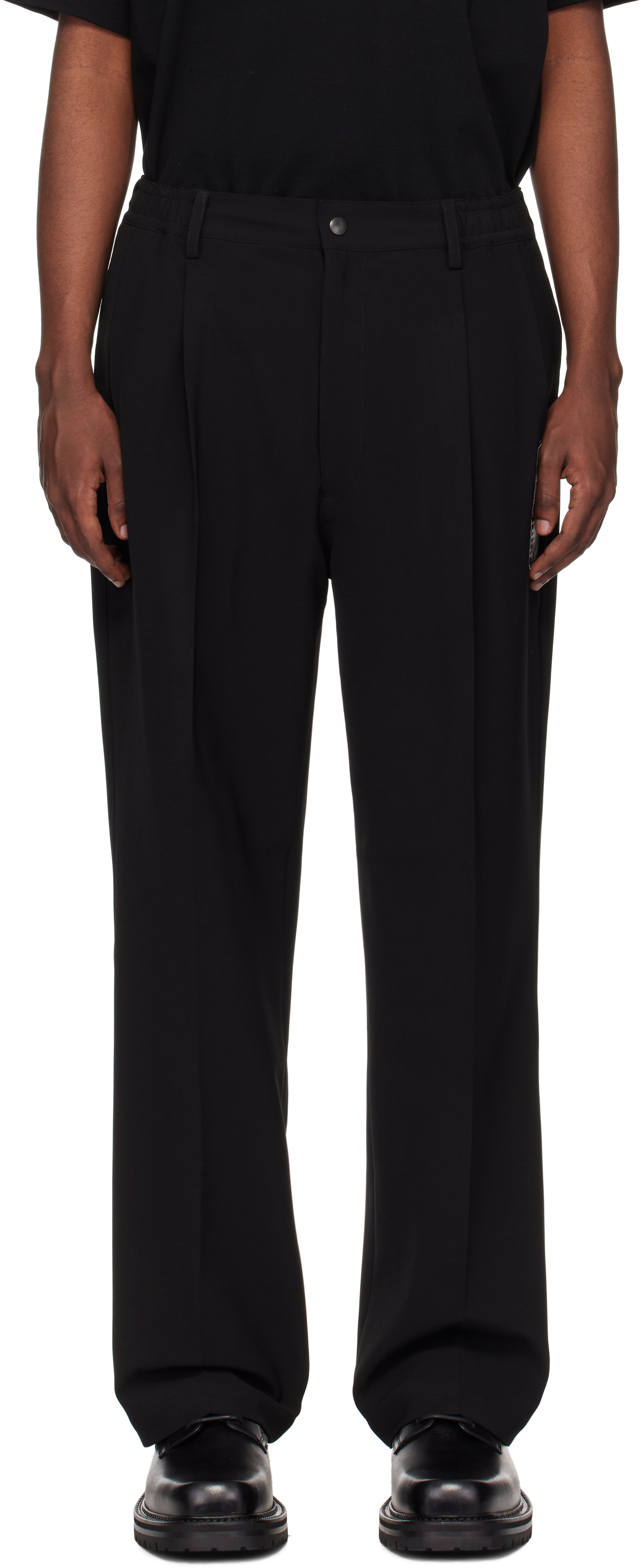 N. Hoolywood Black Patch Easy Trousers