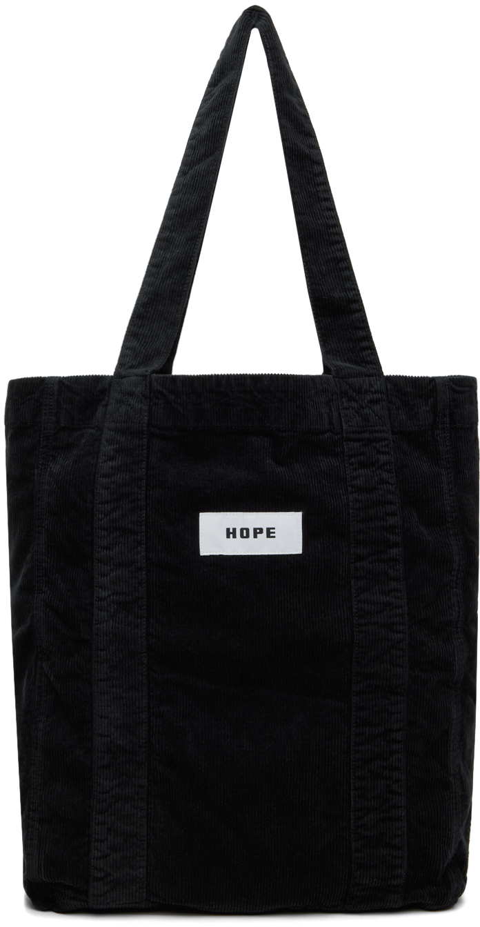 Shop Hope Black Everyday Tote In Black Smooth Cord