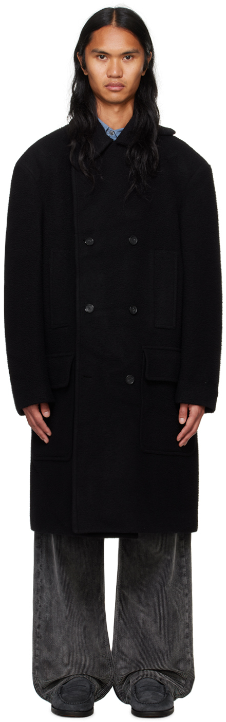 Shop Hope Black Blot Coat In Black Casentino Crus