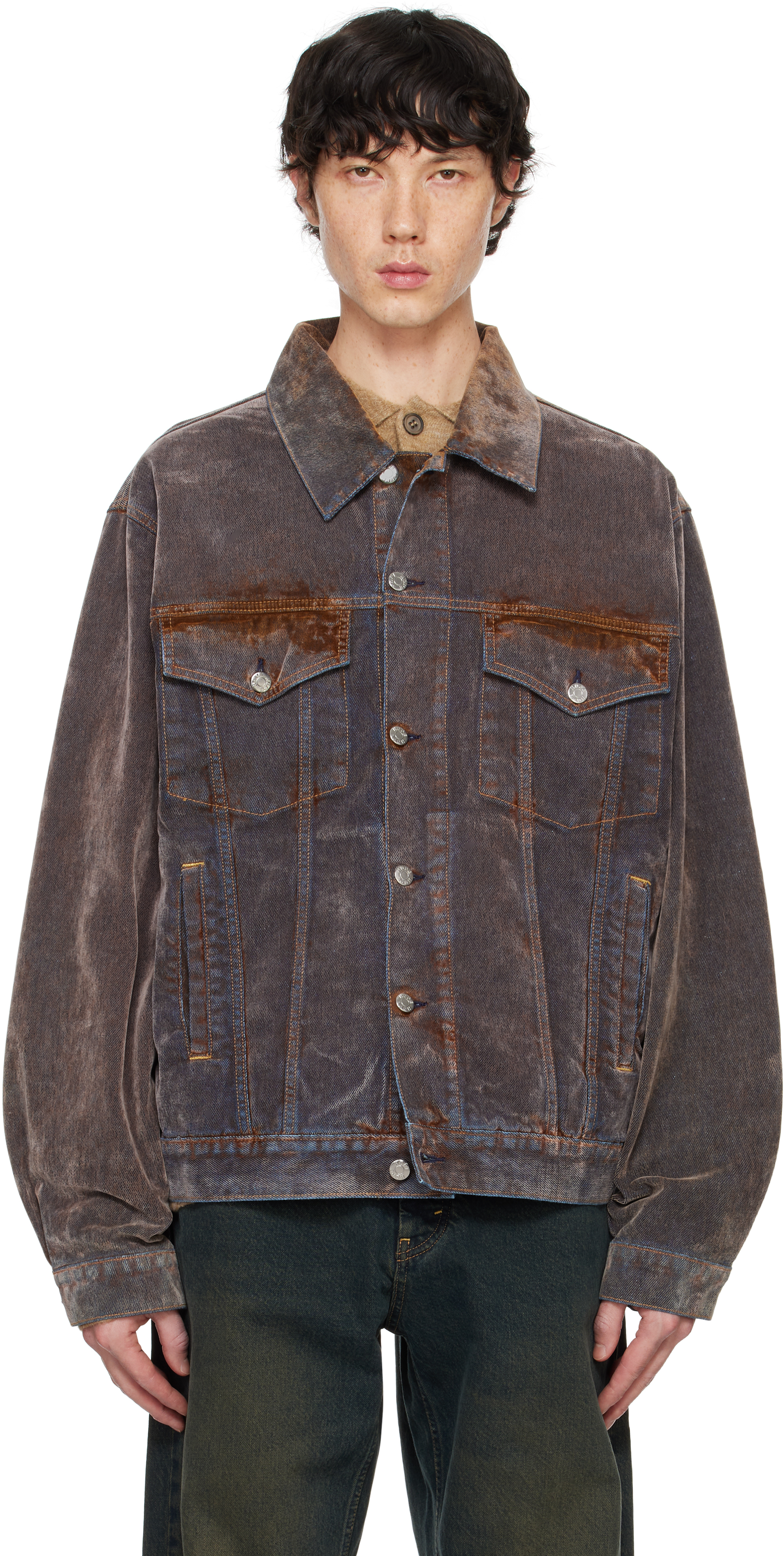 Brown Bold Denim Jacket