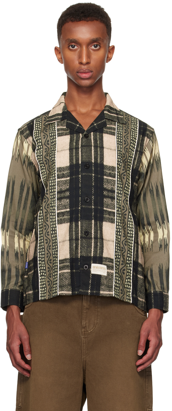 DEVÁ STATES Black Ikat Linen Shirt