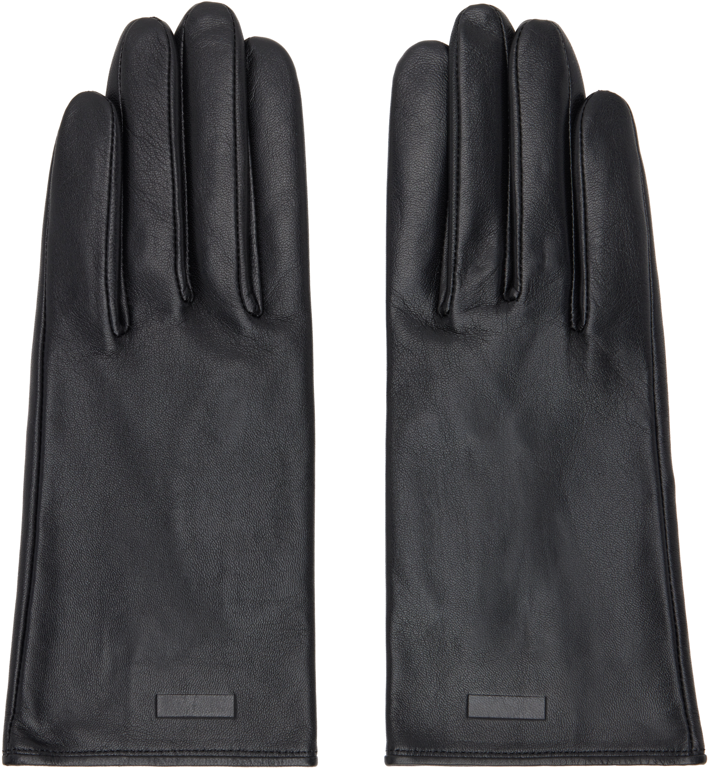 Stein Black Leather Gloves