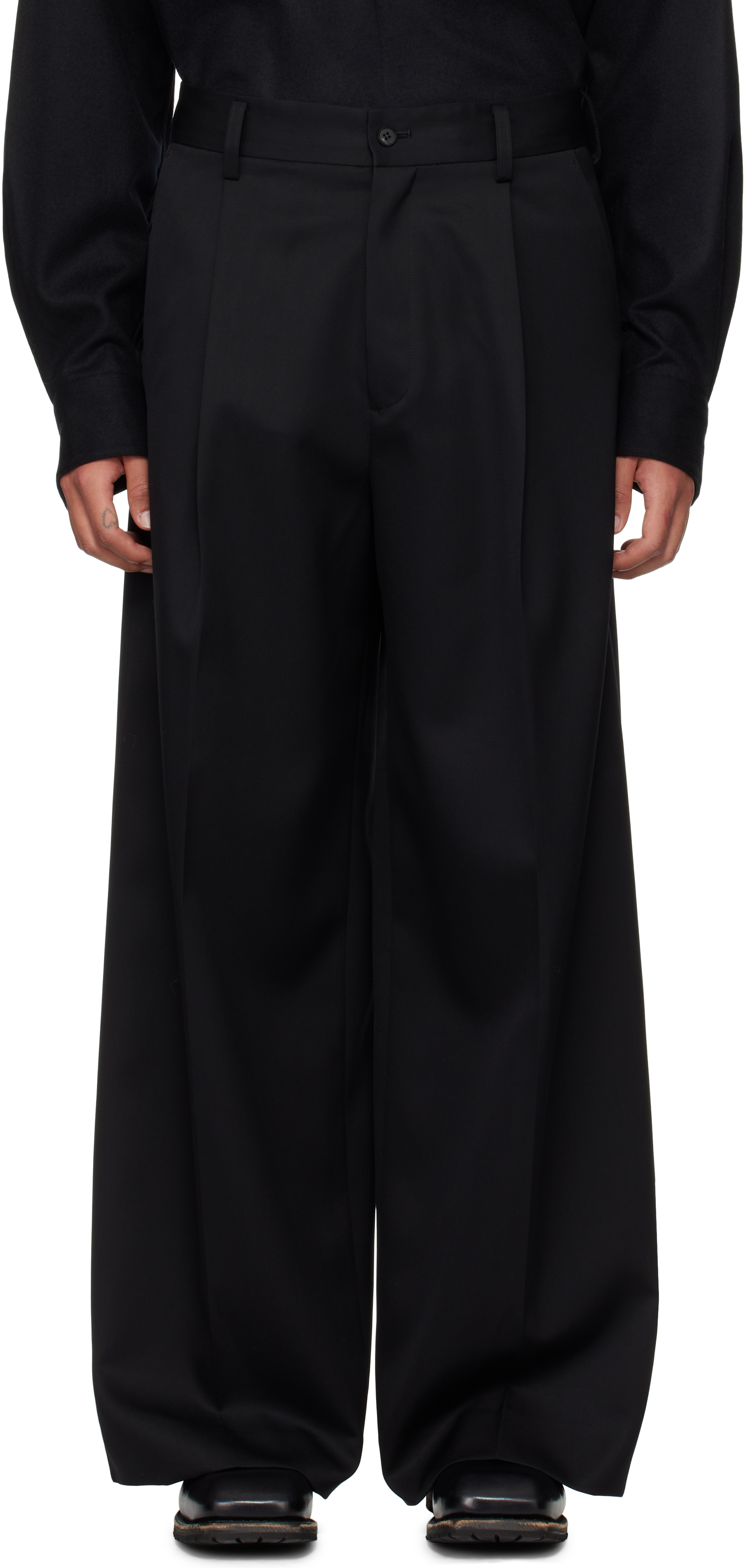 Stein Black Extra Wide Trousers